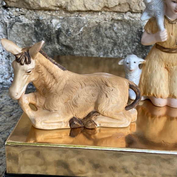 Vintage Homco By home Interiors Porcelain Figurines Christmas Nativity Set - Picture 14 of 15